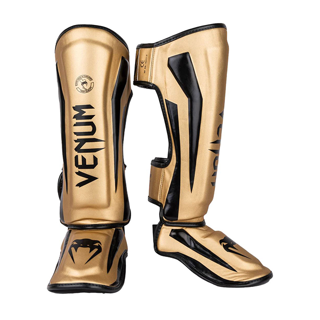 Venum Elite Standup Shin guards - Gold/Black
